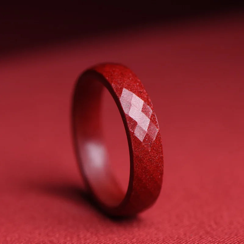 FengShui Cinnabar Ring, Feng Shui Cinnabar Ring for Men Women, Feng Shui Ring for Wealth and Protection Good Luck Money Amulet