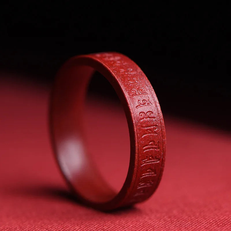 FengShui Cinnabar Ring, Feng Shui Cinnabar Ring for Men Women, Feng Shui Ring for Wealth and Protection Good Luck Money Amulet